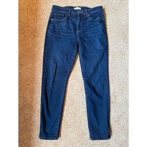 LOFT Modern Dark Blue The Curvy Skinny Jeans Classic Denim Size 30/10